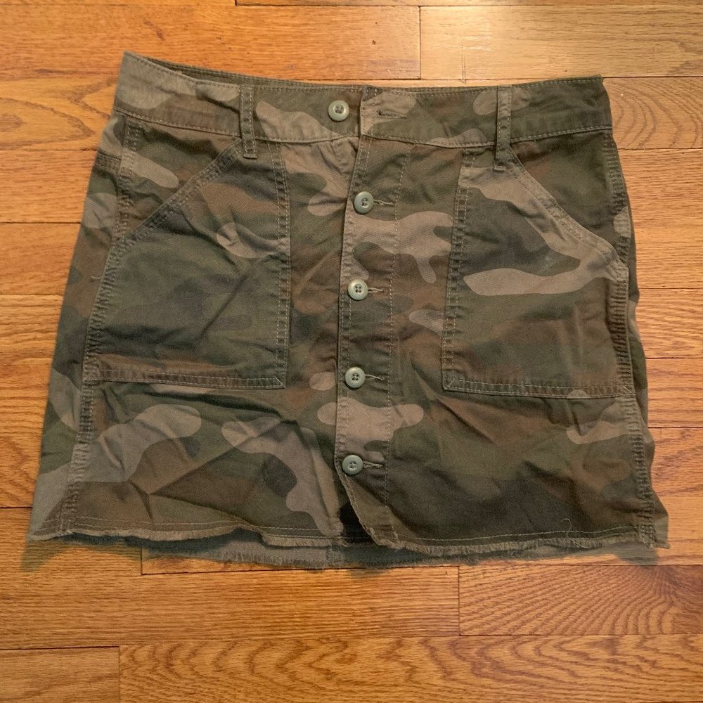 Camo Denim Skirt: American Eagle